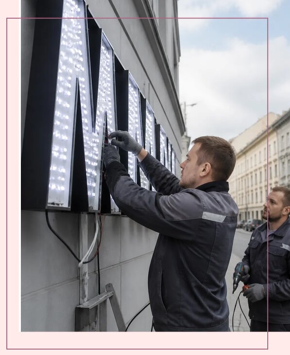 Изготовление и монтаж светодиодных LED вывесок в Вольске